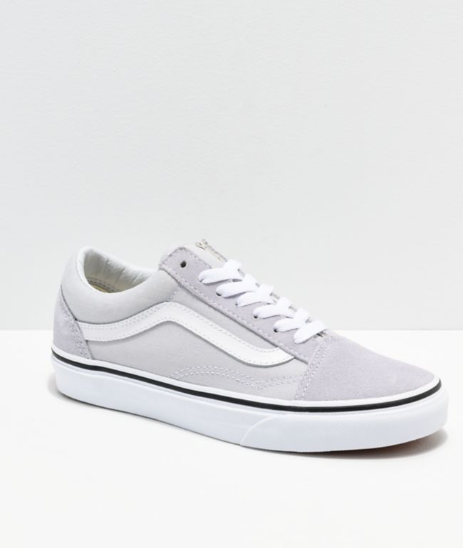 grey and white striped vans